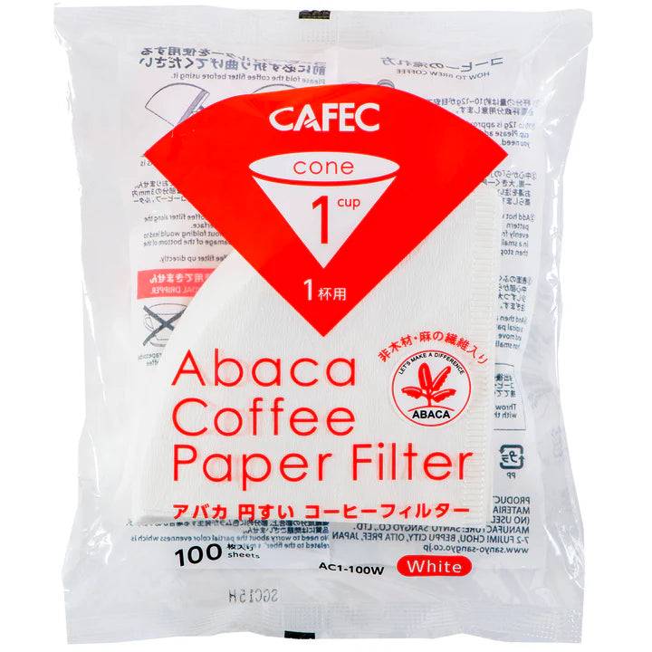 Abaca Coffee Filter (100 FILTERS) White AC1-100W