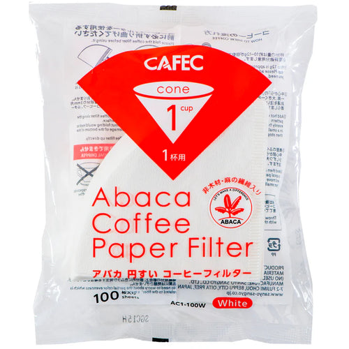 Abaca Coffee Filter (100 FILTERS) White AC1-100W